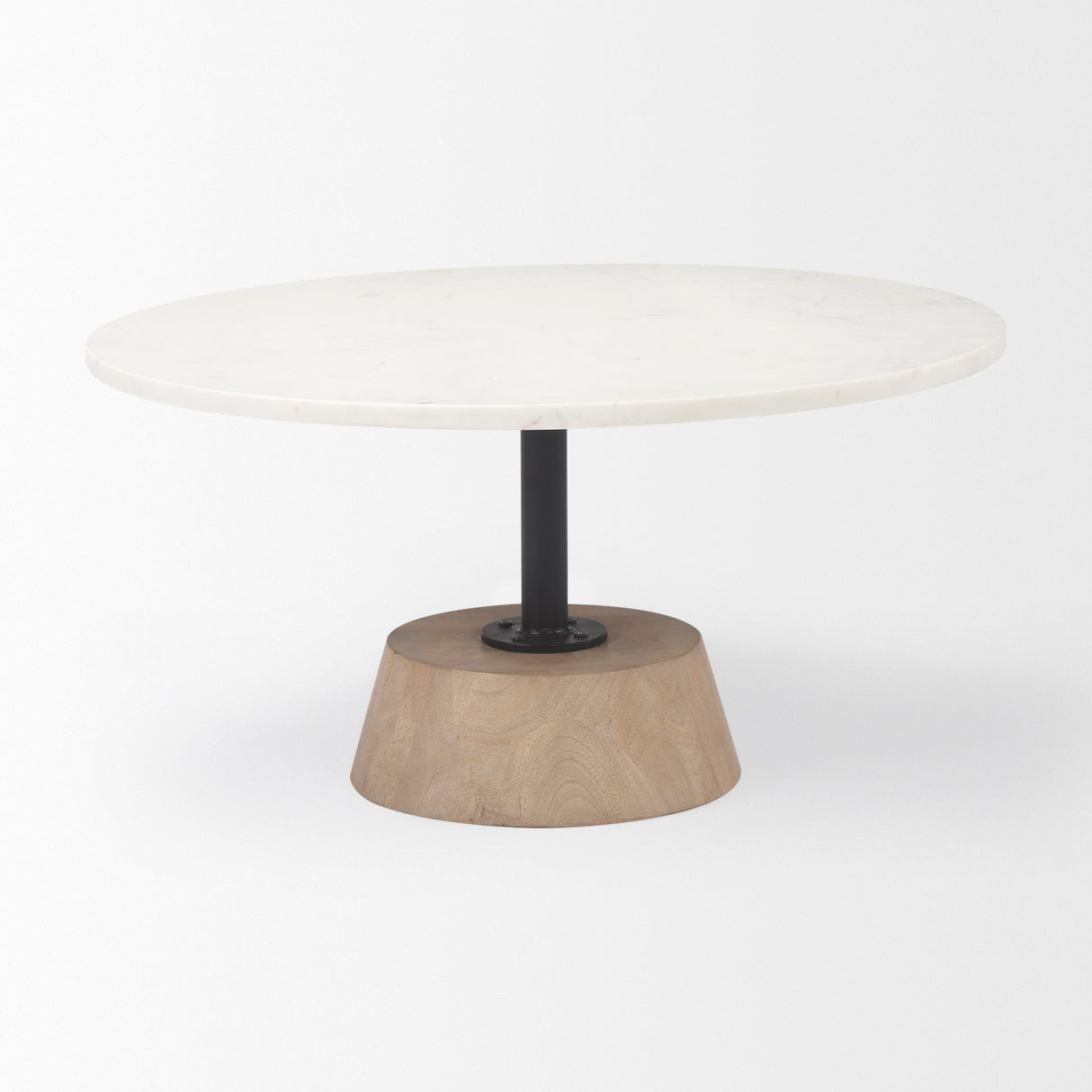 Maxwell Marble Top Pedestal Base Round Coffee Table from Mercana - Luna Furniture