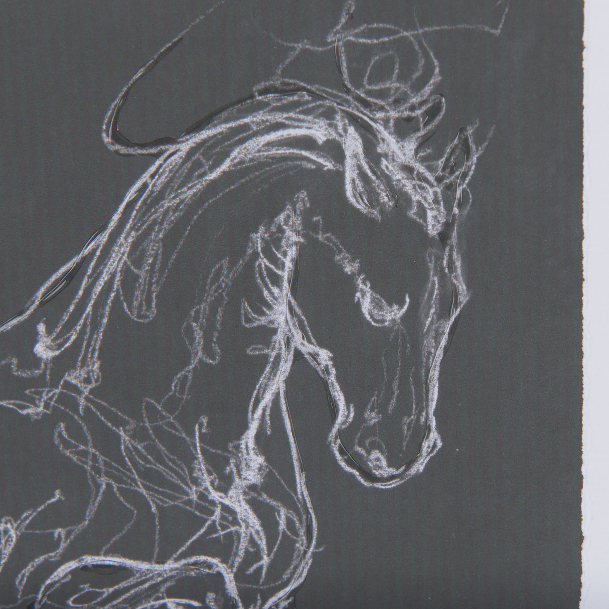Horse III by Mercana Studio a Hand Embellished Textured Framed Art Print Matted under Glass from Mercana - Luna Furniture
