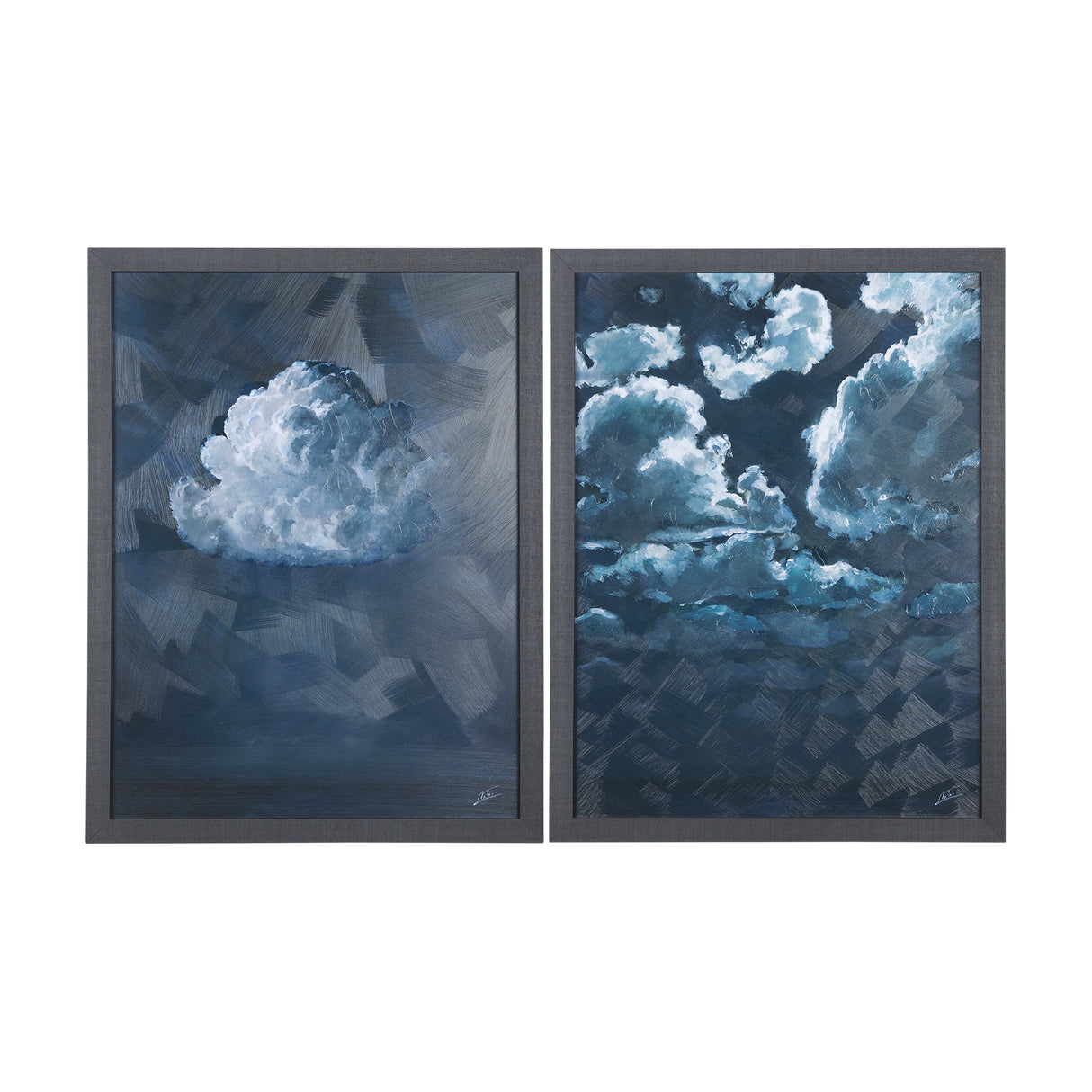 Night cloud II by Mercana Studio a Hand Embellished Textured Framed Art Print from Mercana - Luna Furniture