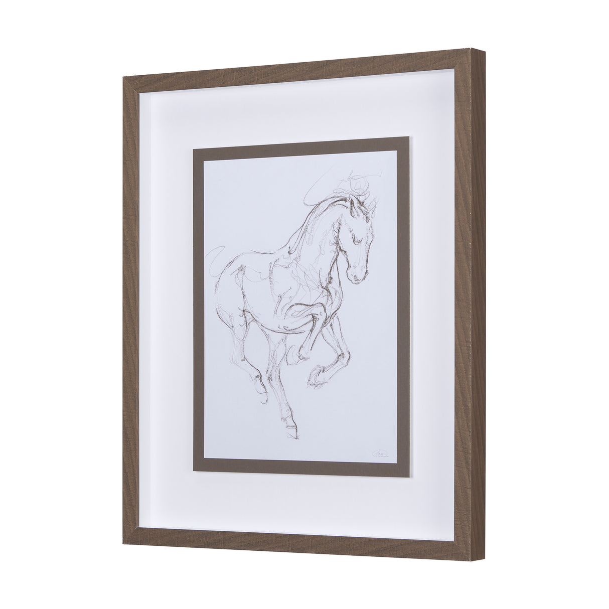 Horse I by Mercana Studio a Hand Embellished Textured Framed Art Print Matted under Glass from Mercana - Luna Furniture