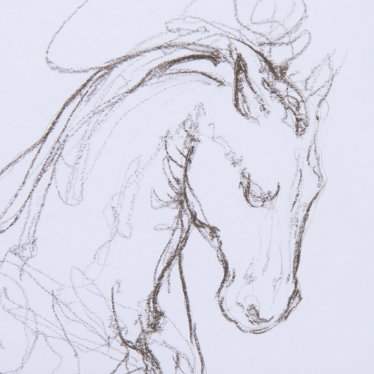 Horse I by Mercana Studio a Hand Embellished Textured Framed Art Print Matted under Glass from Mercana - Luna Furniture
