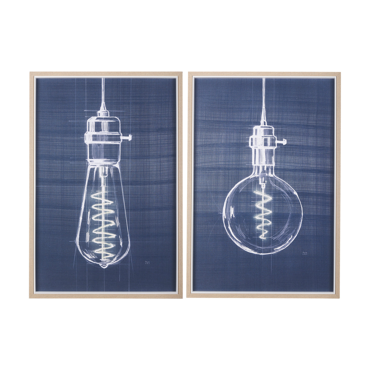Bright Idea II by Mercana Studio a Hand Embellished Textured Framed Art Print from Mercana - Luna Furniture