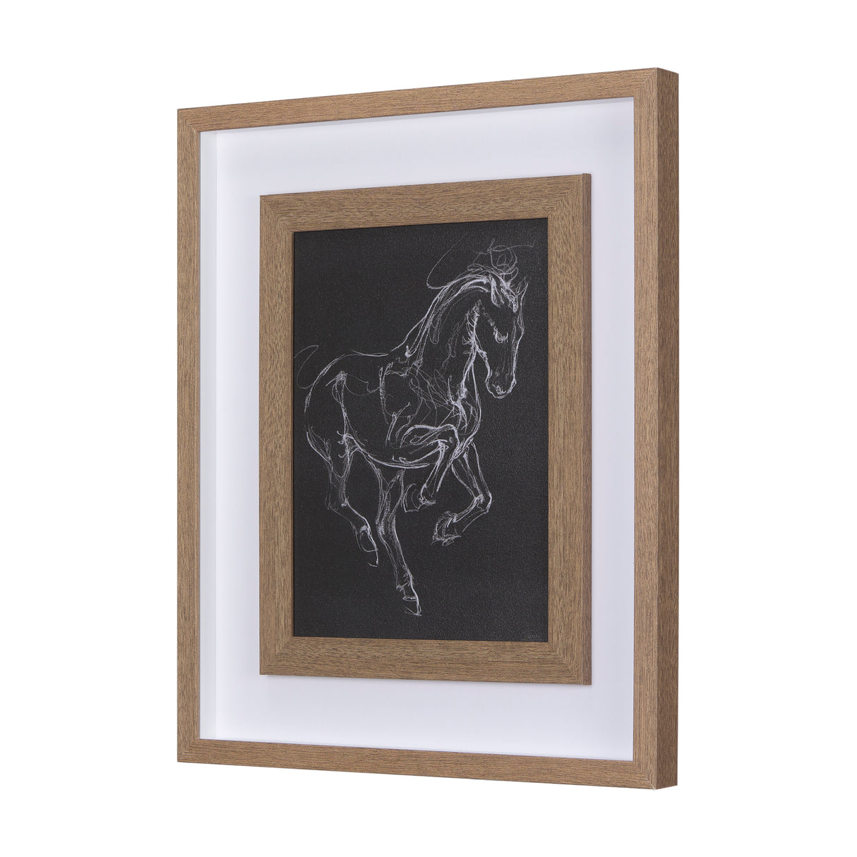 Horse III by Mercana Studio a Hand Embellished Textured Framed Art Print Matted under Glass from Mercana - Luna Furniture