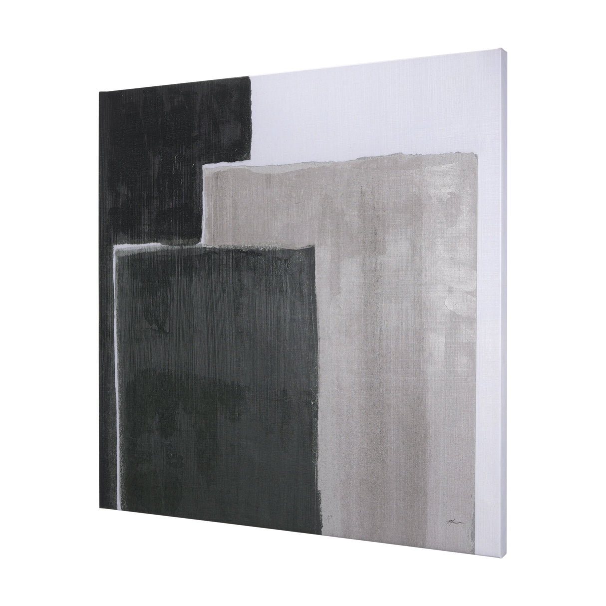 Block I by Mercana Studio a Hand Embellished Textured Canvas from Mercana - Luna Furniture