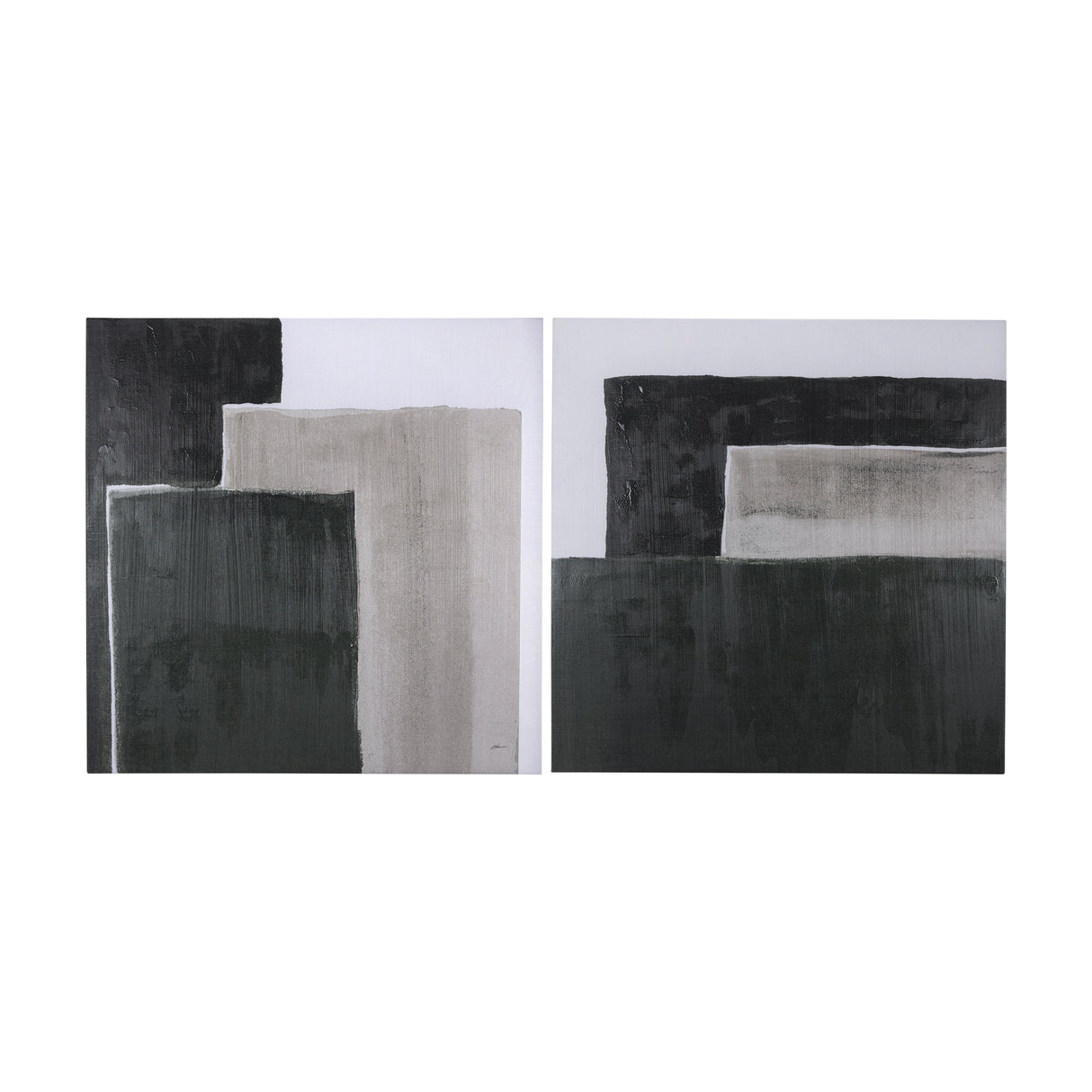 Block I by Mercana Studio a Hand Embellished Textured Canvas from Mercana - Luna Furniture