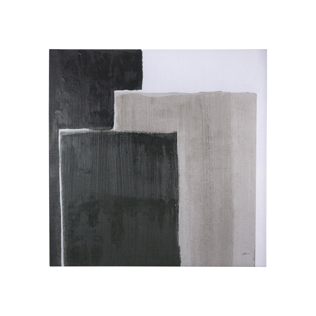Block I by Mercana Studio a Hand Embellished Textured Canvas from Mercana - Luna Furniture