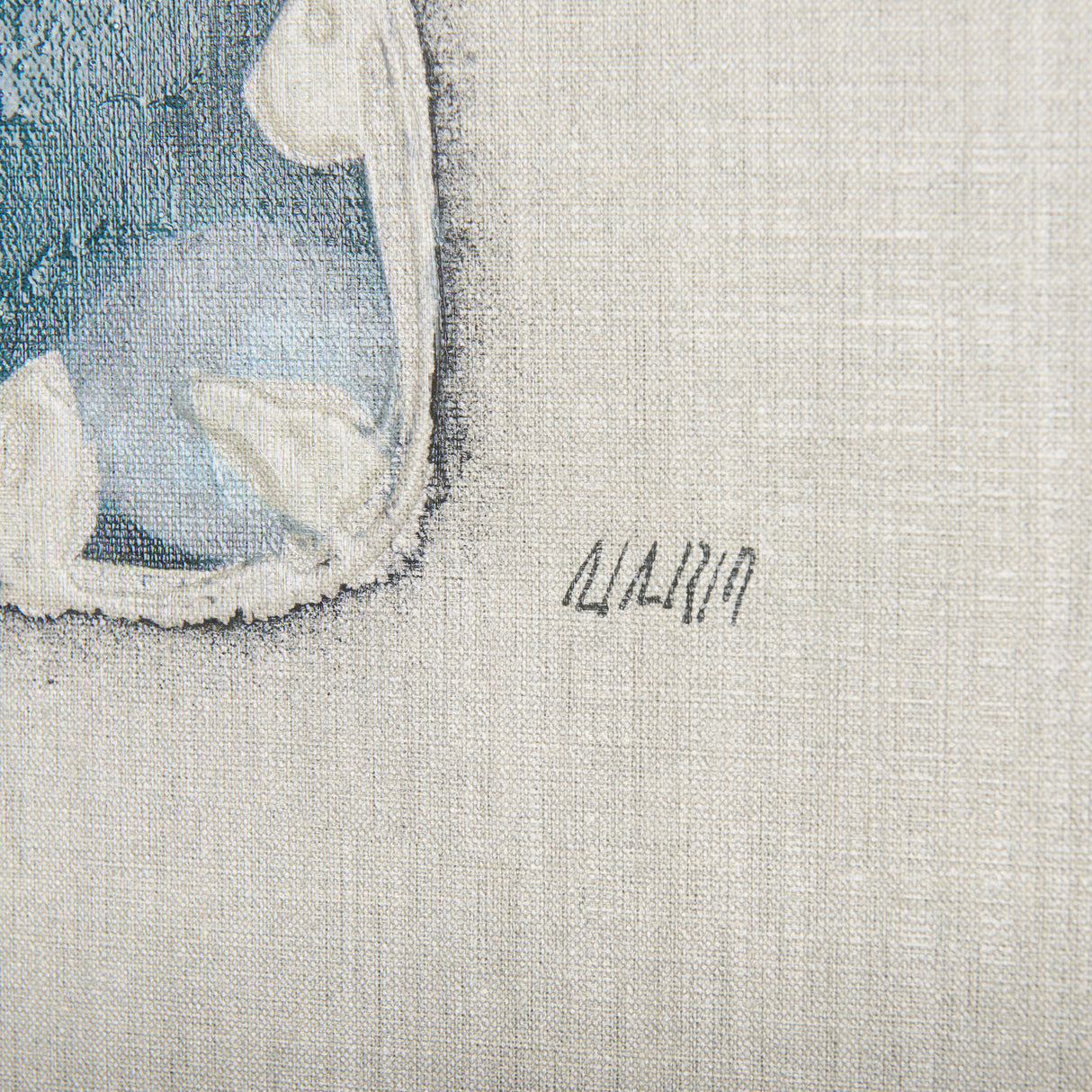 Moth Blue III by Mercana Studio a Hand Embellished Textured Canvas from Mercana - Luna Furniture