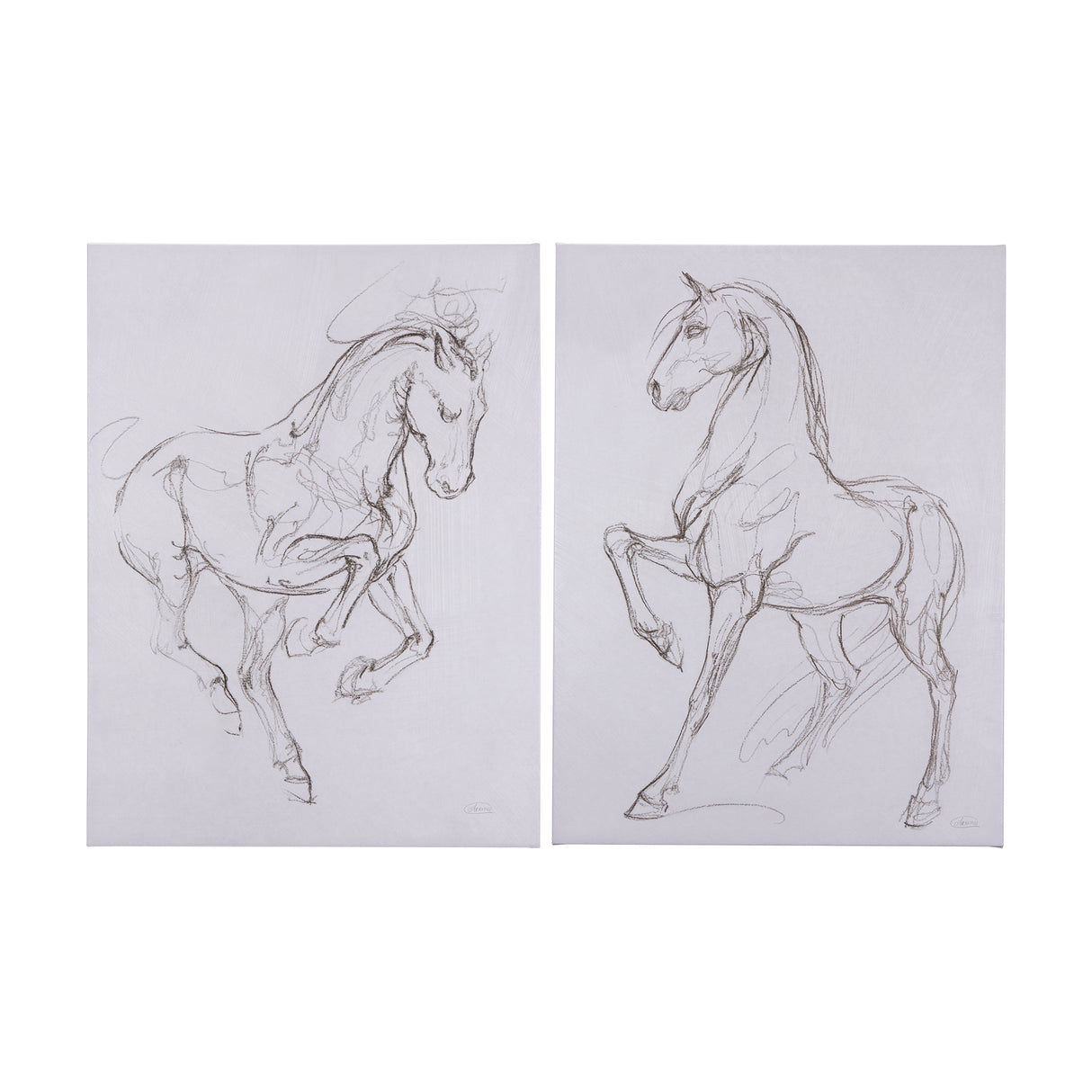 Horse I by Mercana Studio a Hand Embellished Textured Canvas from Mercana - Luna Furniture