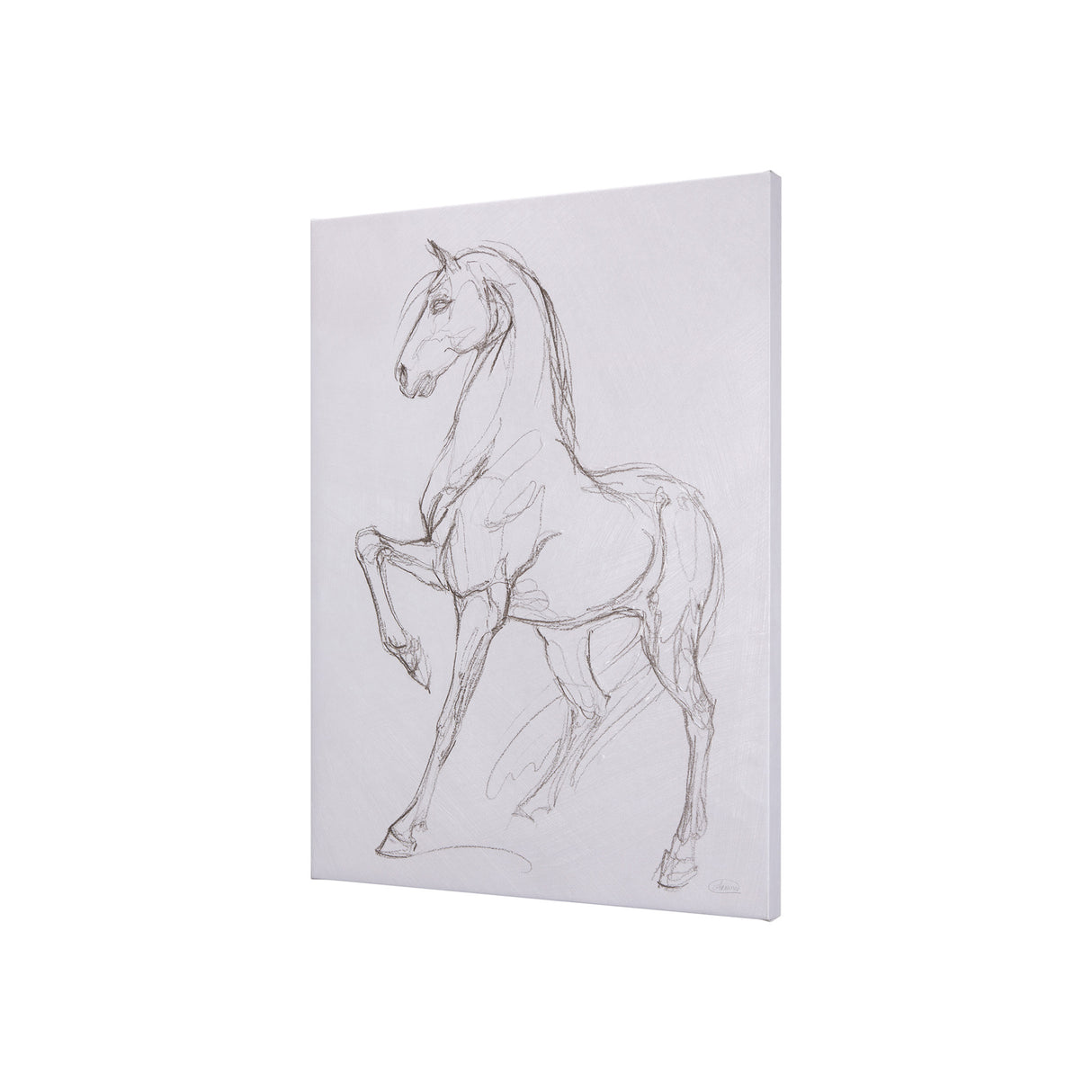 Horse II by Mercana Studio a Hand Embellished Textured Canvas from Mercana - Luna Furniture