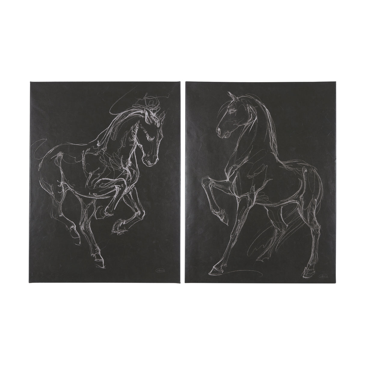Horse IV by Mercana Studio a Hand Embellished Textured Canvas from Mercana - Luna Furniture