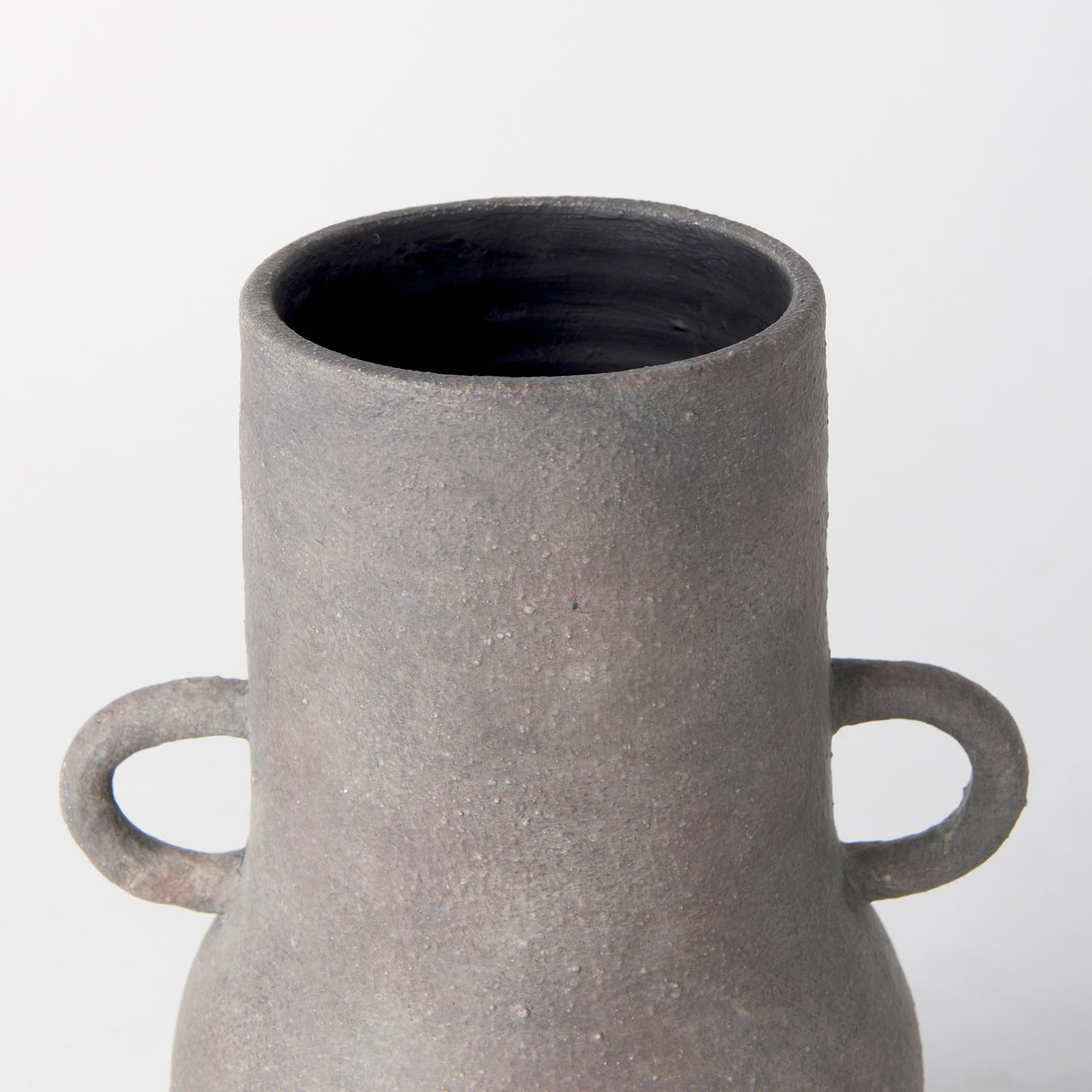 Armani 10.4H Brown-Gray Double Ear Ceramic Vase from Mercana - Luna Furniture