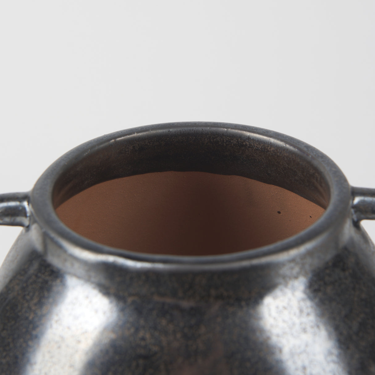 Kora Medium Dark Metallic Double Ear Vase from Mercana - Luna Furniture