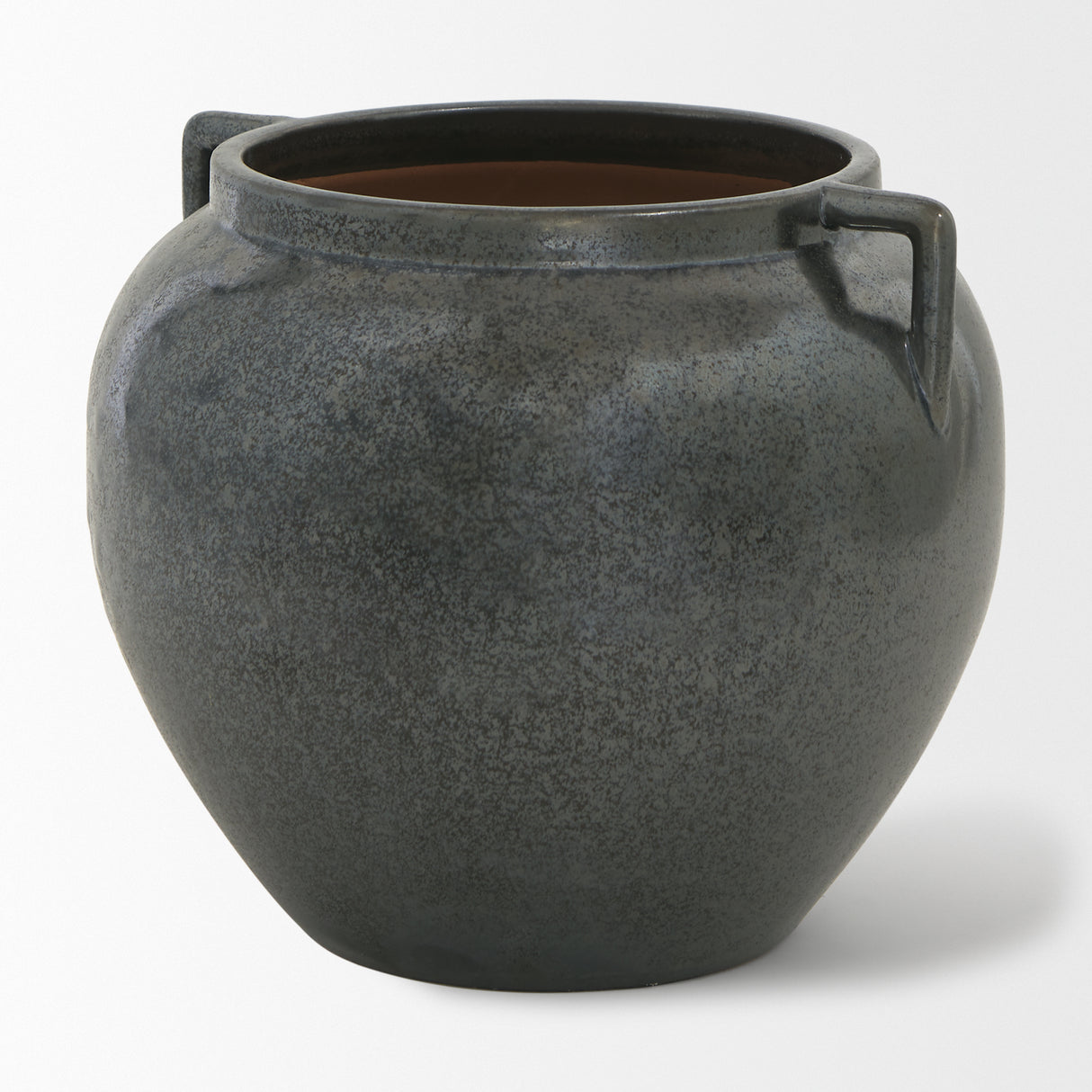 Kora Short Dark Metallic Double Ear Vase from Mercana - Luna Furniture