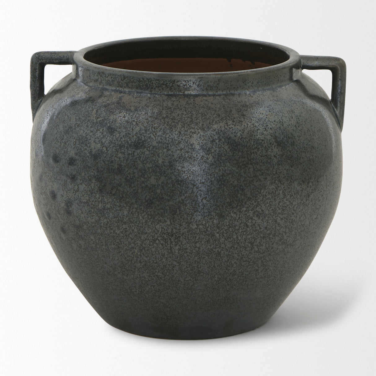 Kora Short Dark Metallic Double Ear Vase from Mercana - Luna Furniture