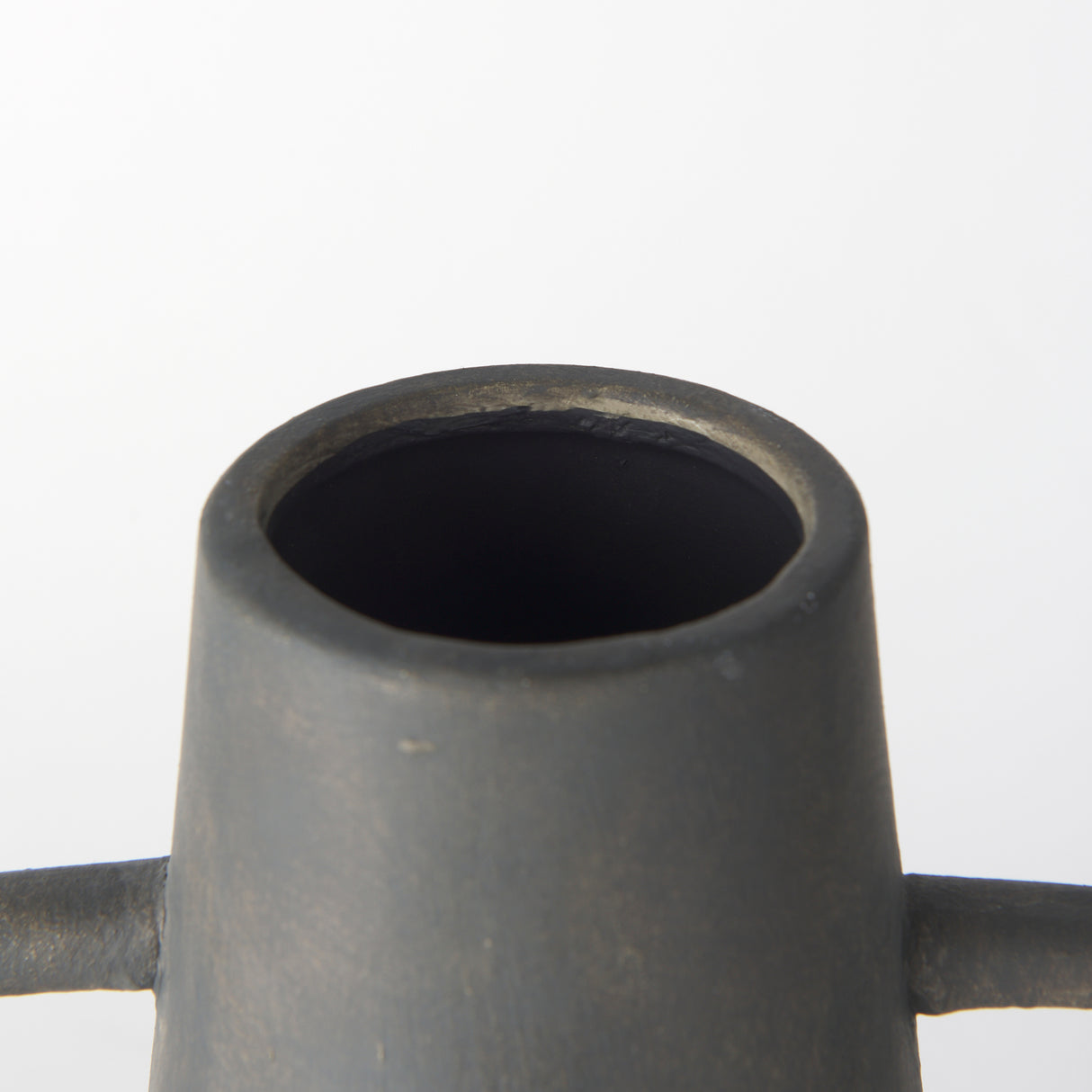 Kilian Tall Matte Brown-Gray Double Ear Vase from Mercana - Luna Furniture