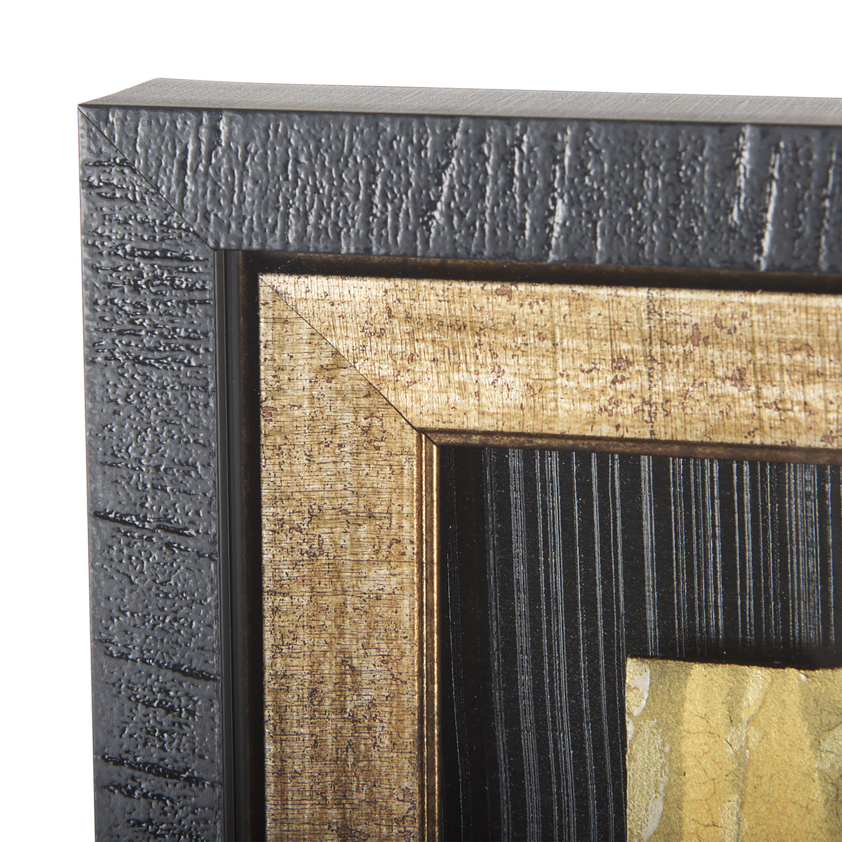 Midas Touch I by Barbara Fleming a Hand Embelished Textured Framed Art Print Matted under Glass from Mercana - Luna Furniture