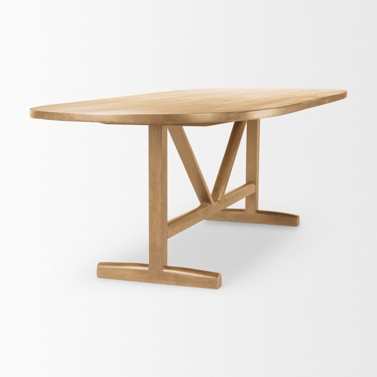 Viktor 94"L Light Brown Solid Wood Dining Table from Mercana - Luna Furniture