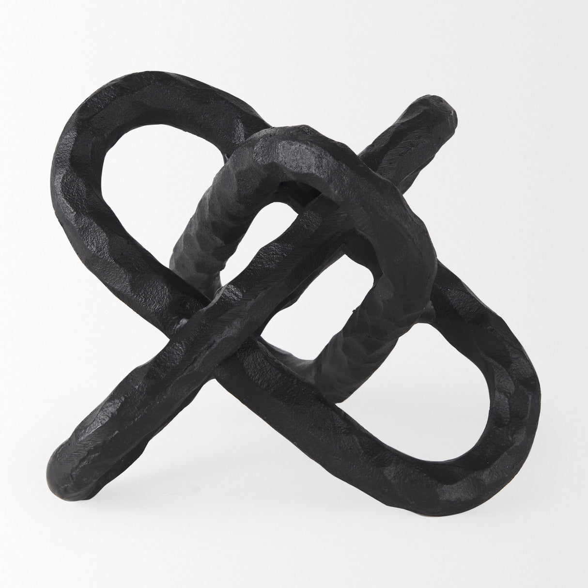 Wilhelm I (Small) 7L x 7W Black Metal Link Decor Object from Mercana - Luna Furniture