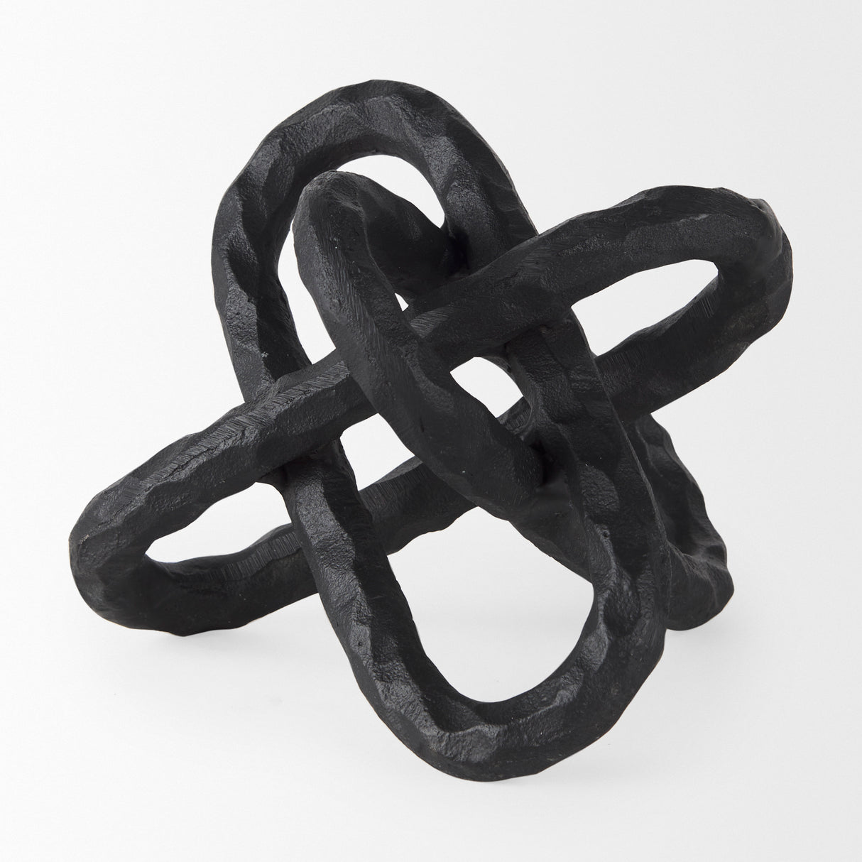 Wilhelm I (Small) 7L x 7W Black Metal Link Decor Object from Mercana - Luna Furniture