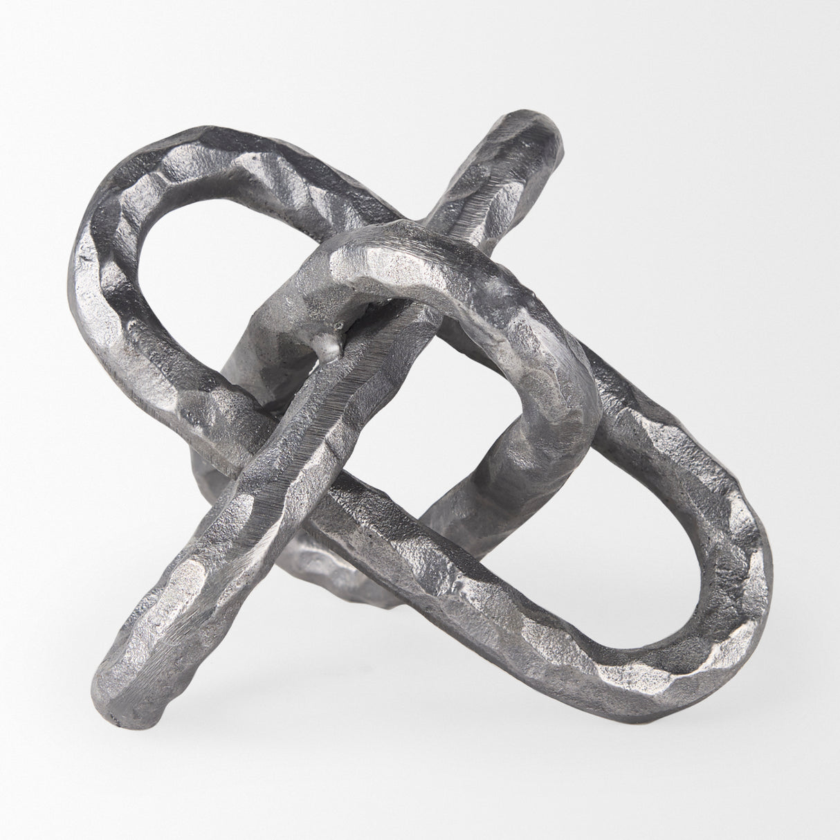 Wilhelm I (Small) 7L x 7W Silver Metal Link Decor Object from Mercana - Luna Furniture