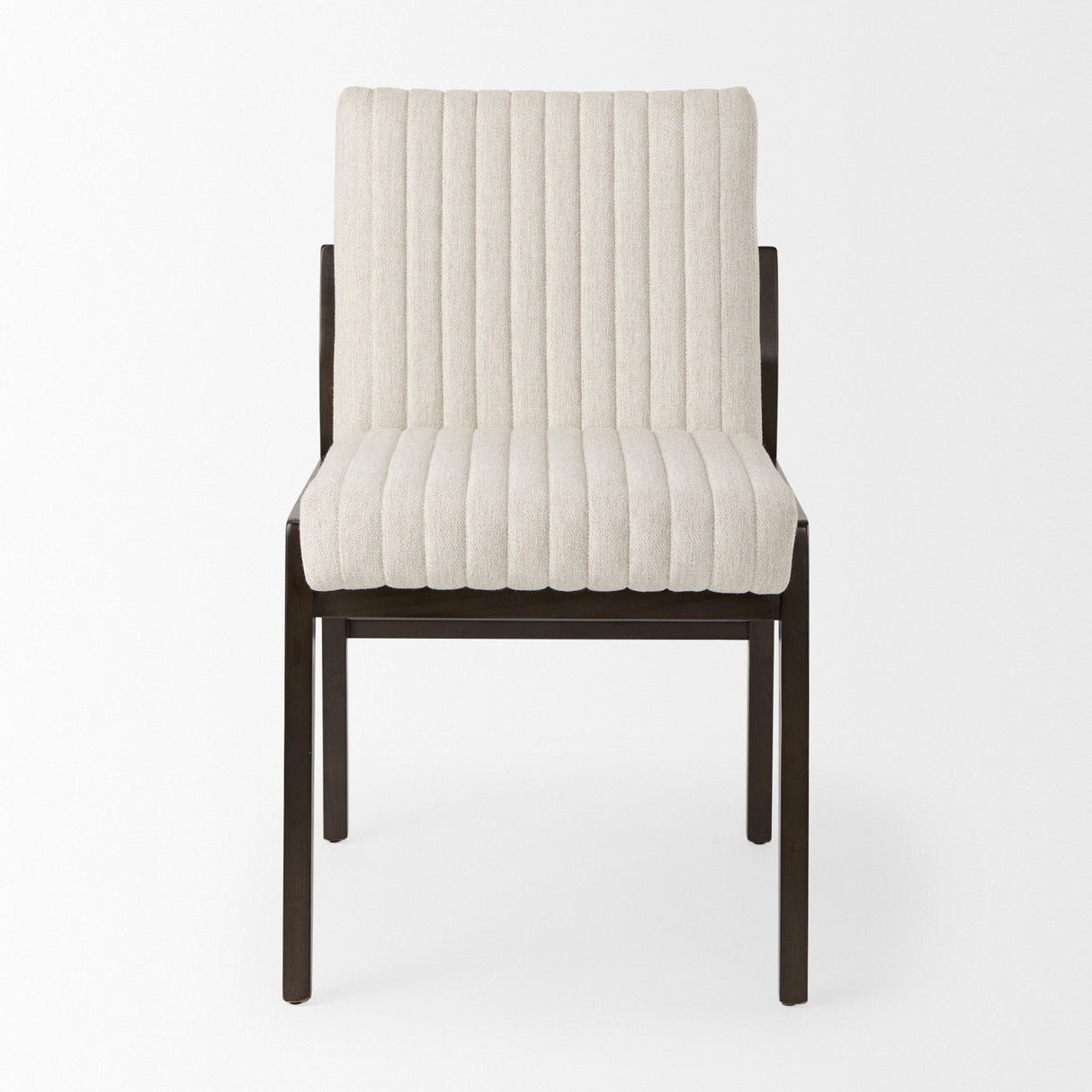 Tahoe Cream Fabric and Black-Brown Wood Dining Chair from Mercana - Luna Furniture