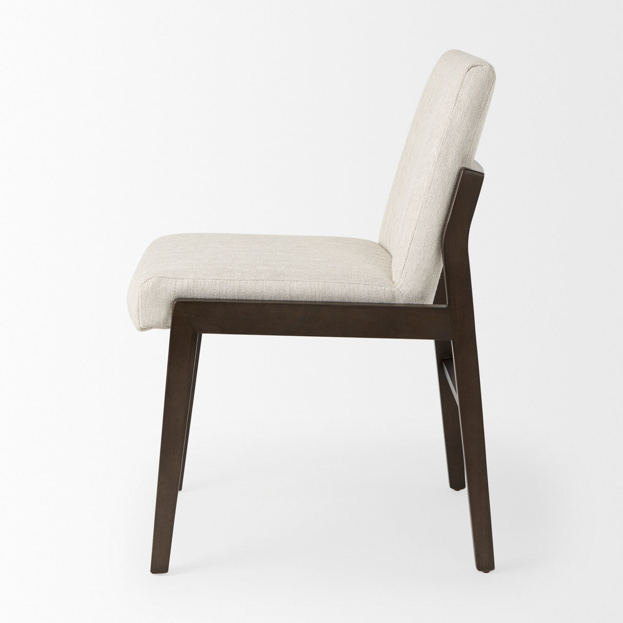 Tahoe Cream Fabric and Black-Brown Wood Dining Chair from Mercana - Luna Furniture