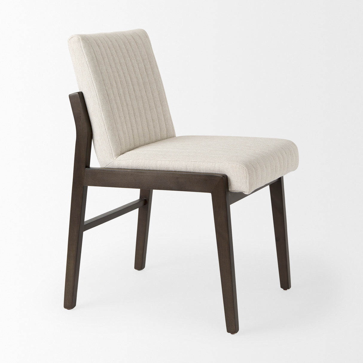 Tahoe Cream Fabric and Black-Brown Wood Dining Chair from Mercana - Luna Furniture