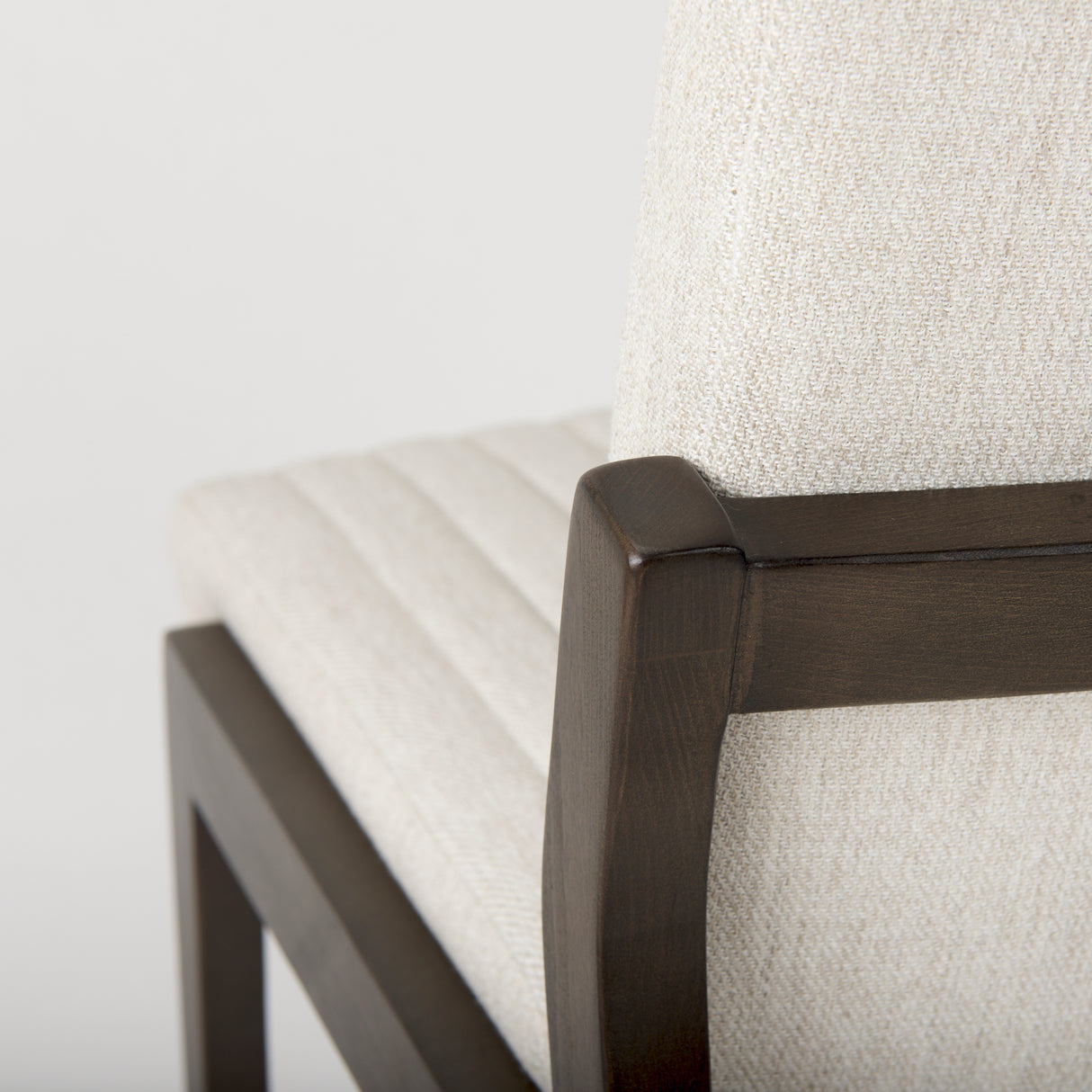 Tahoe Cream Fabric and Black-Brown Wood Dining Chair from Mercana - Luna Furniture