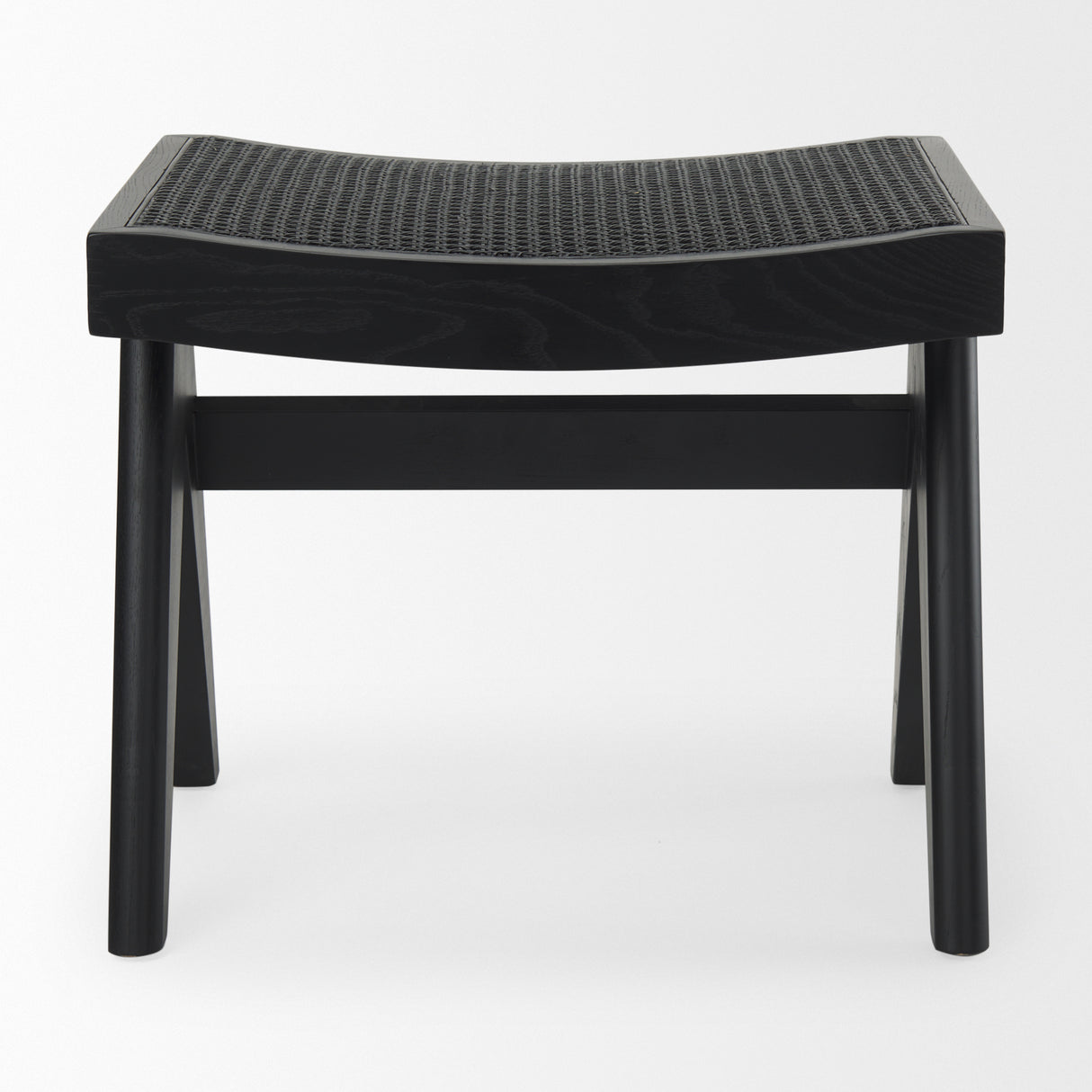 Arvin 21.7L x 17.7W x 18.1H Black Wooden Stool from Mercana - Luna Furniture