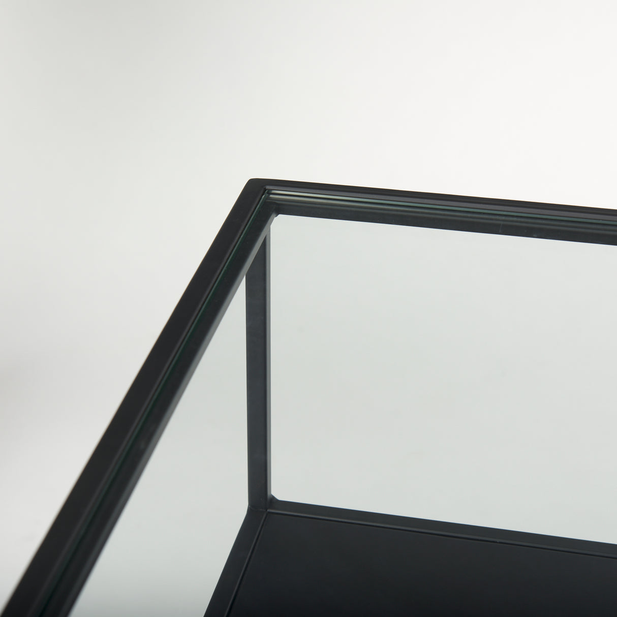 Samson 15.7L x 15.7W x 21.3H Side Table Matte Black Metal and Glass from Mercana - Luna Furniture