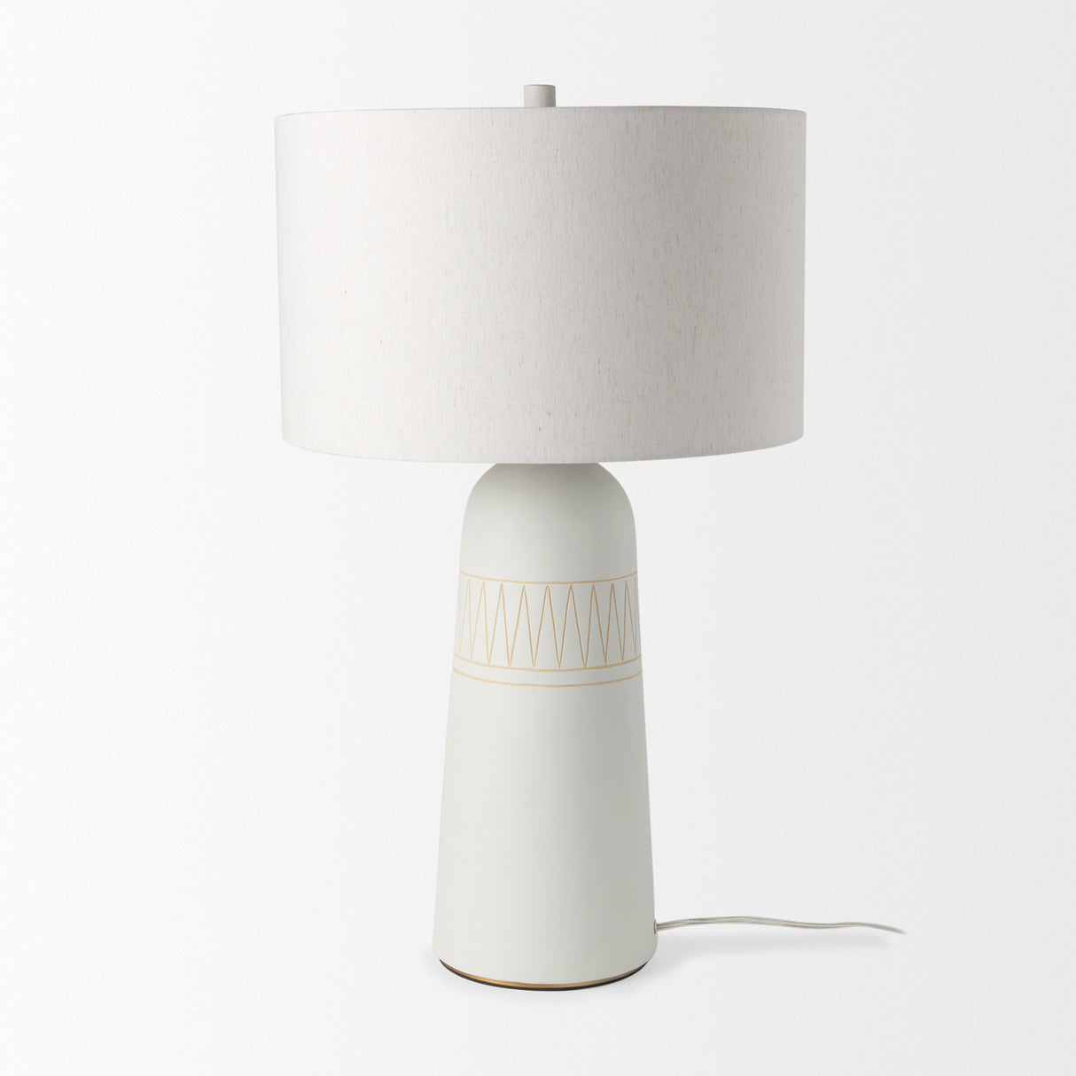 Javier 18.0L x 18.0W x 30.75H Light Base W/Cream Shade Table Lamp from Mercana - Luna Furniture