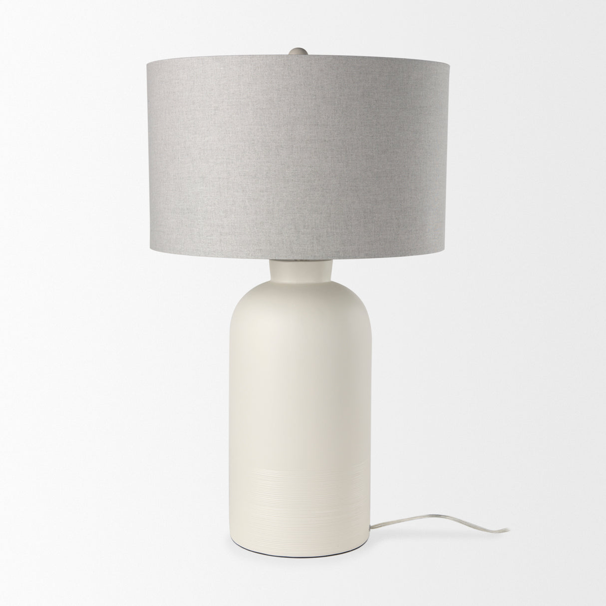 Cato 20.0L x 20.0W x 33.5H Cream Base W/White Shade Table Lamp from Mercana - Luna Furniture
