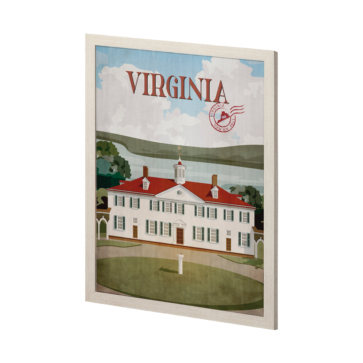 Virginia Go USA (L) by Mercana Studio a Hand Embellished Decograph Framed Art Print from Mercana - Luna Furniture
