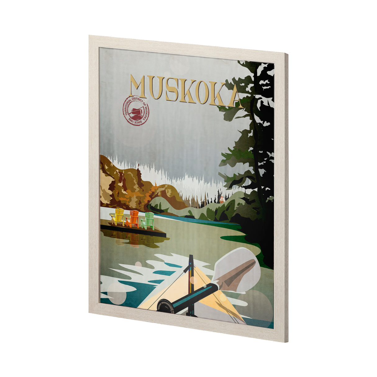 Muskoka Go Canada (L) by Mercana Studio a Hand Embellished Decograph Framed Art Print from Mercana - Luna Furniture