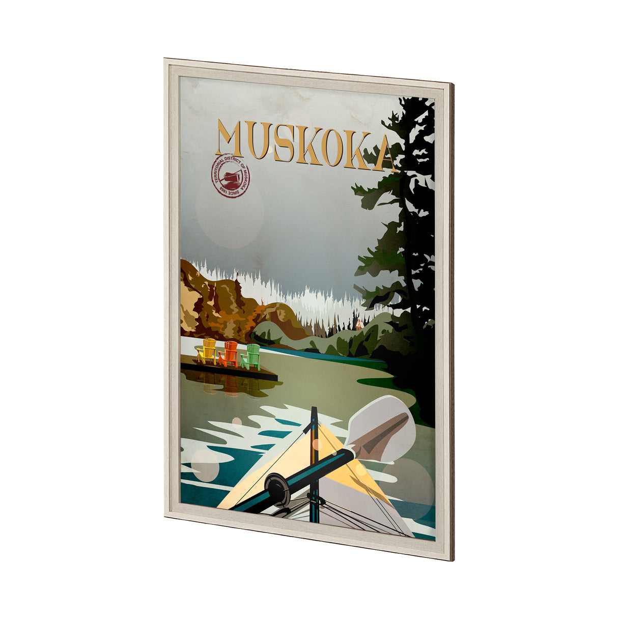Muskoka Go Canada (XL) by Mercana Studio a Hand Embellished Decograph Framed Art Print under Glass from Mercana - Luna Furniture