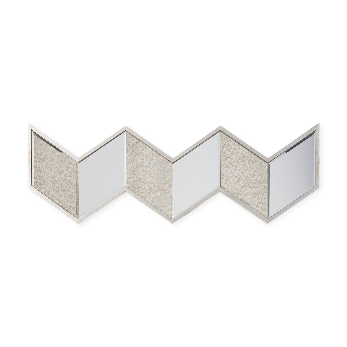 Cheveronna 36x12 Silver W/Antiquing Wood Frame Mirror from Mercana - Luna Furniture