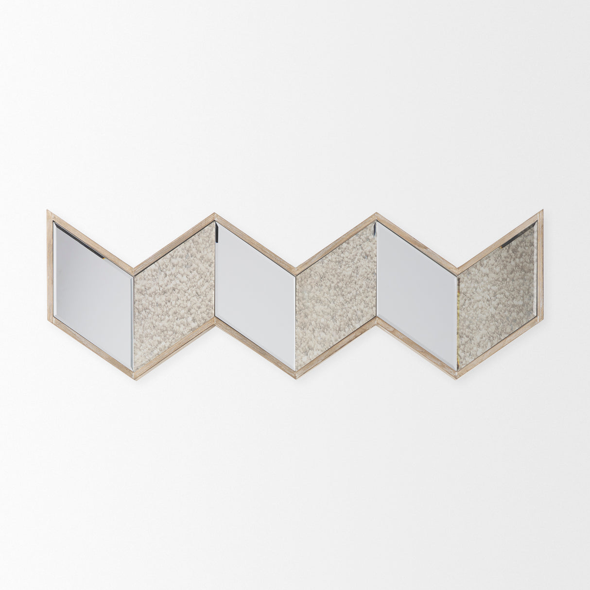 Cheveronna 36x12 Light Brown Wood Frame Mirror from Mercana - Luna Furniture