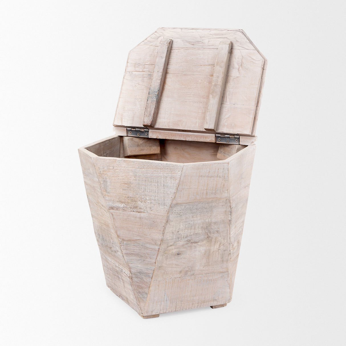 Esagono Octagonal Reclaimed Wood End/Side Table w/ Storage from Mercana - Luna Furniture