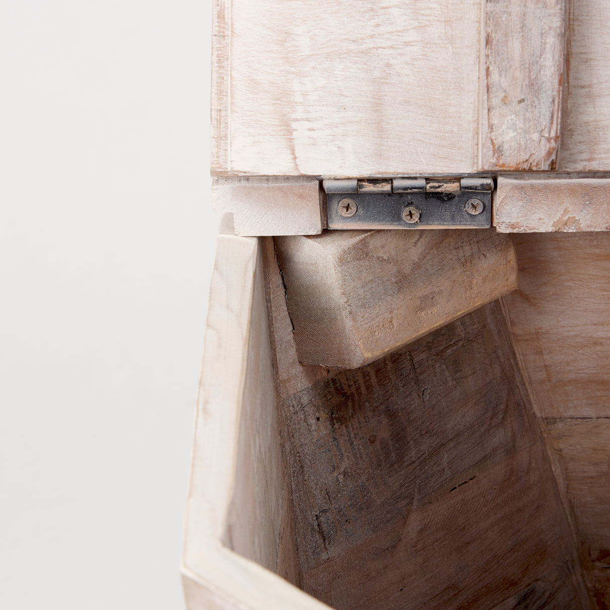 Esagono Octagonal Reclaimed Wood End/Side Table w/ Storage from Mercana - Luna Furniture