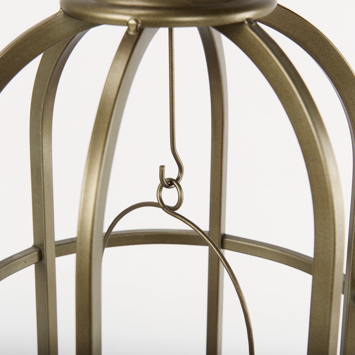 Gerson I Large Cage-Style Gold Metal Candle Holder Lantern from Mercana - Luna Furniture