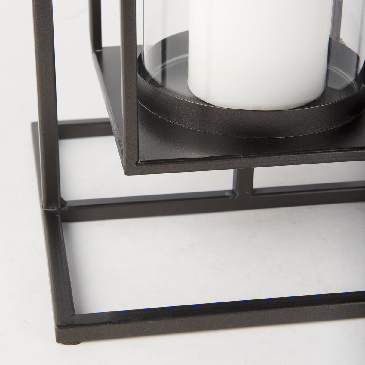 Albus I Large Black Metal Rectangular Table Candle Holder from Mercana - Luna Furniture