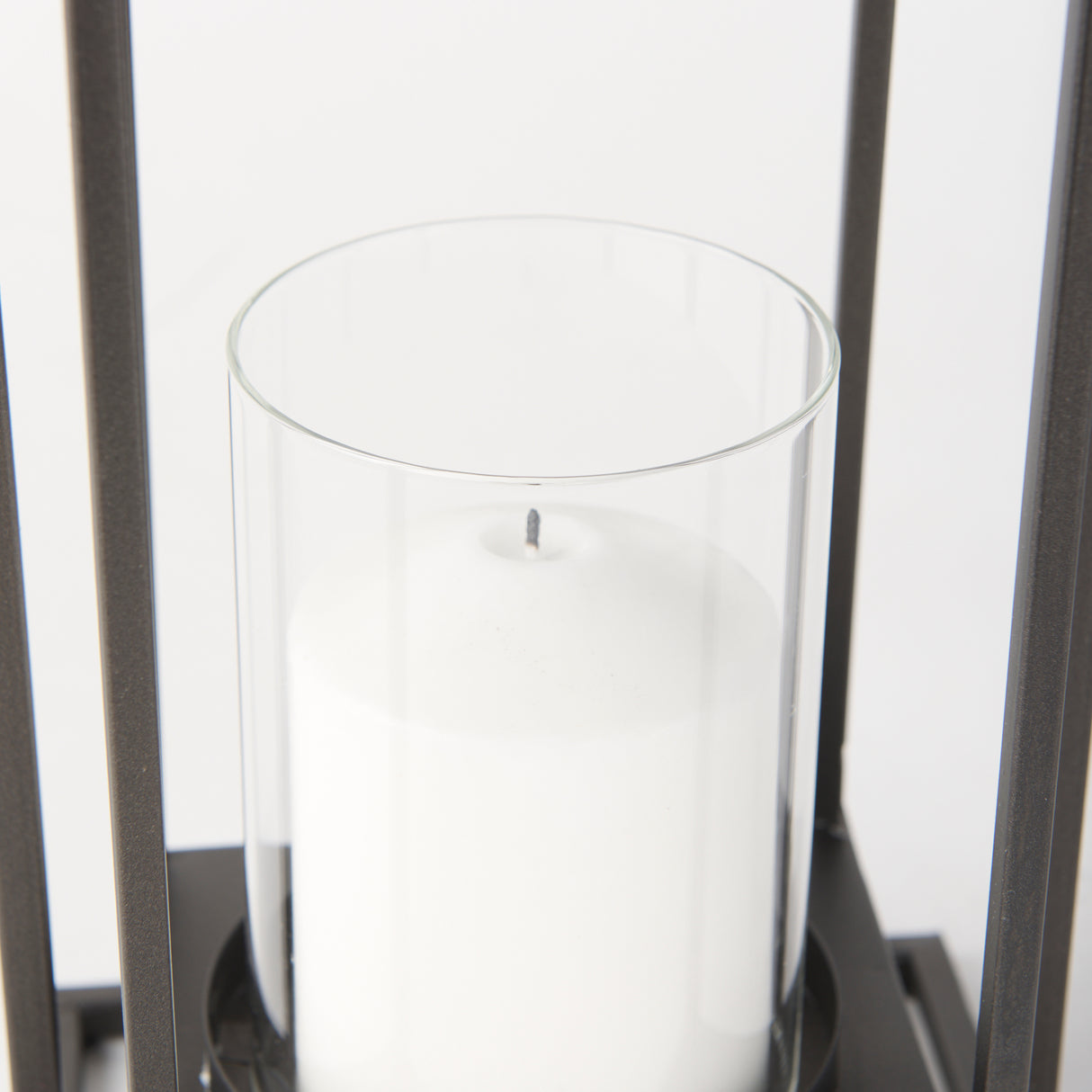 Albus II Small Black Metal Rectangular Table Candle Holder from Mercana - Luna Furniture