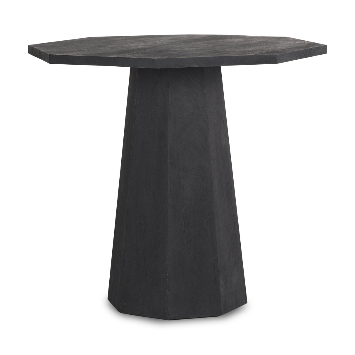Maxine Hexagonal Black Wood Foyer Table from Mercana - Luna Furniture