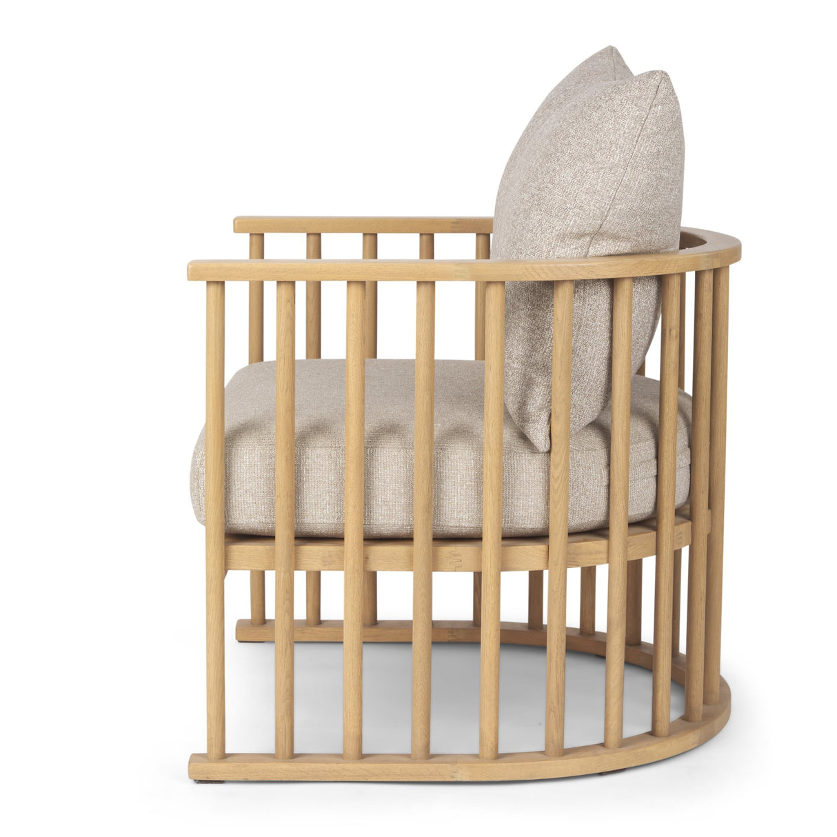 Kopari Beige Fabric W/Light Brown Wood Accent Chair from Mercana - Luna Furniture