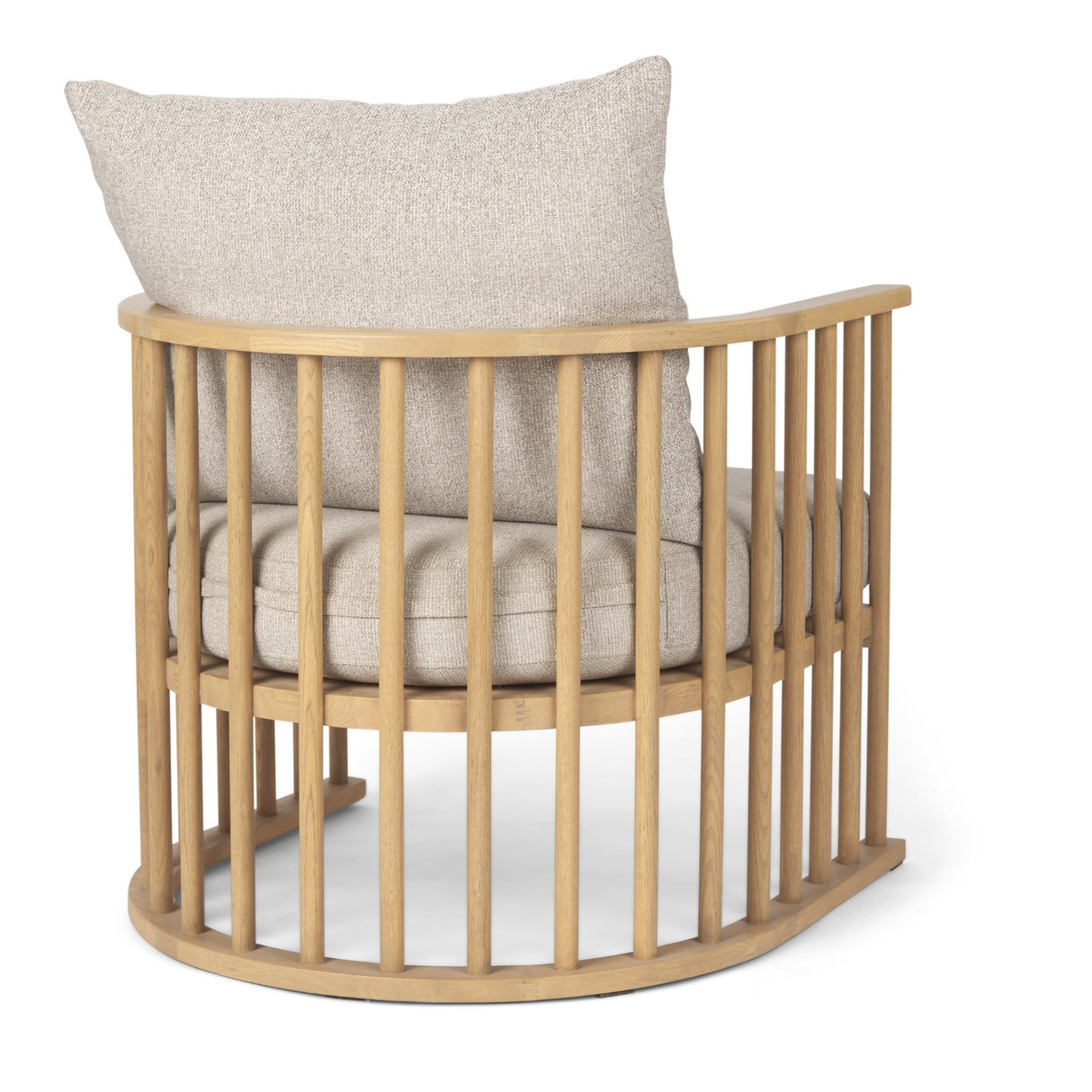 Kopari Beige Fabric W/Light Brown Wood Accent Chair from Mercana - Luna Furniture