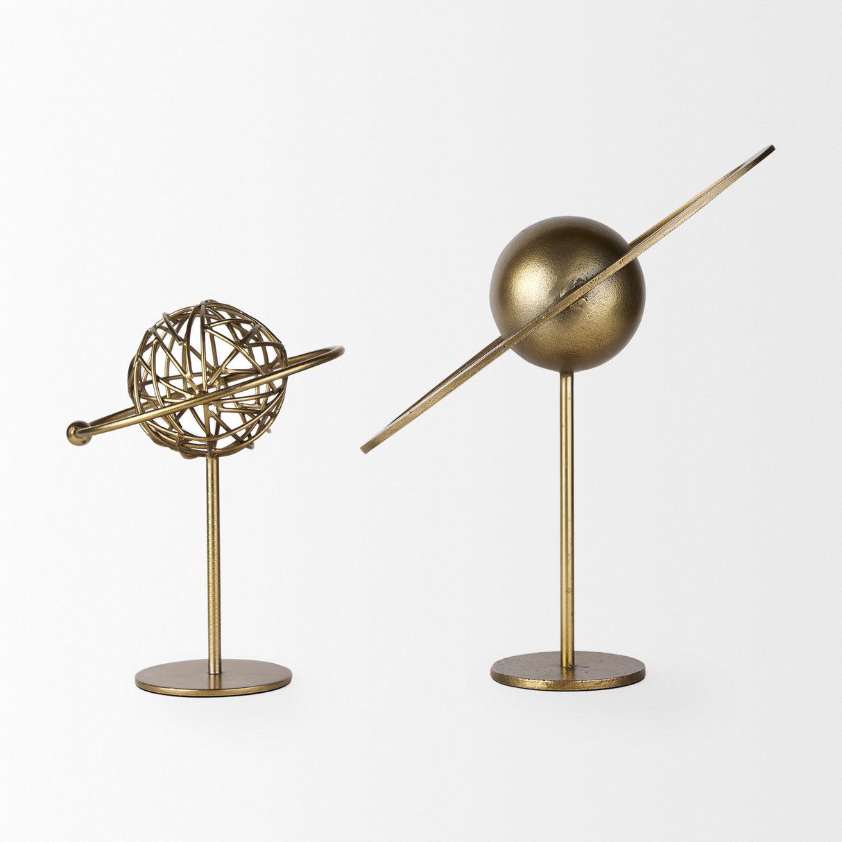 Atlas 15.0L x 7.0W x 16.0H Gold Metal Solar System Ornament from Mercana - Luna Furniture