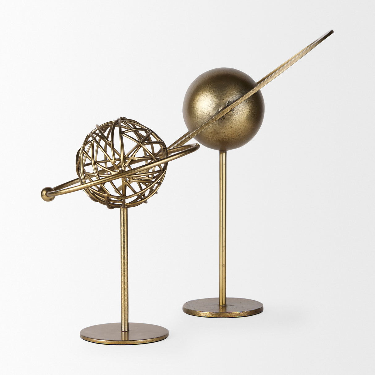 Atlas 10.0L x 8.0W x 12.0H Gold Metal Solar System Ornament from Mercana - Luna Furniture