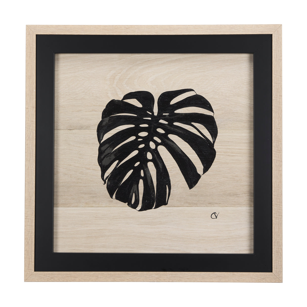 Tropican Leave I by Mercana Studio a Hand Embellished Textured Framed Art Print from Mercana - Luna Furniture