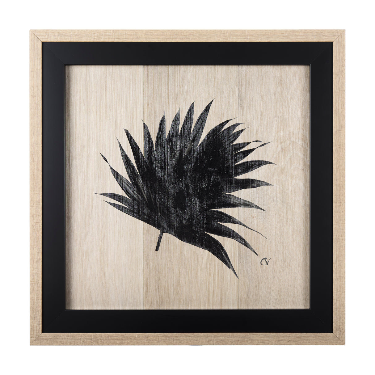 Tropican Leave II by Mercana Studio a Hand Embellished Textured Framed Art Print from Mercana - Luna Furniture