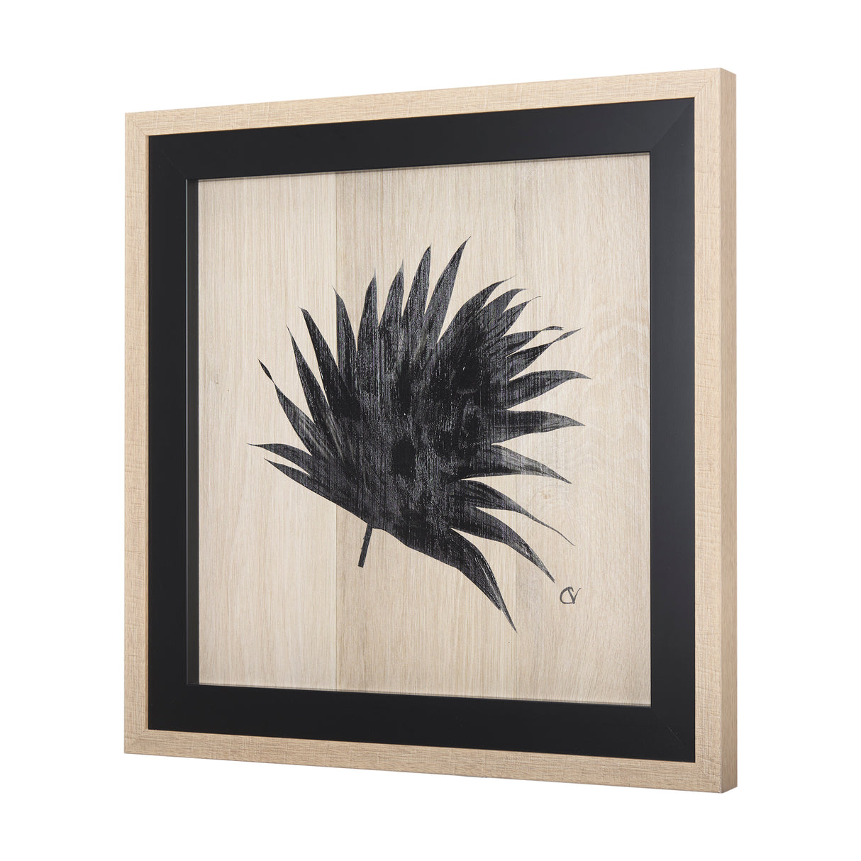 Tropican Leave II by Mercana Studio a Hand Embellished Textured Framed Art Print from Mercana - Luna Furniture